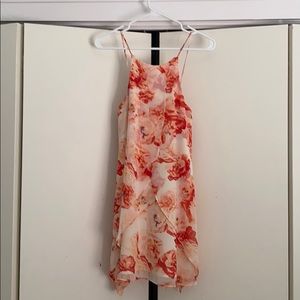 Pink and peach floral dress
